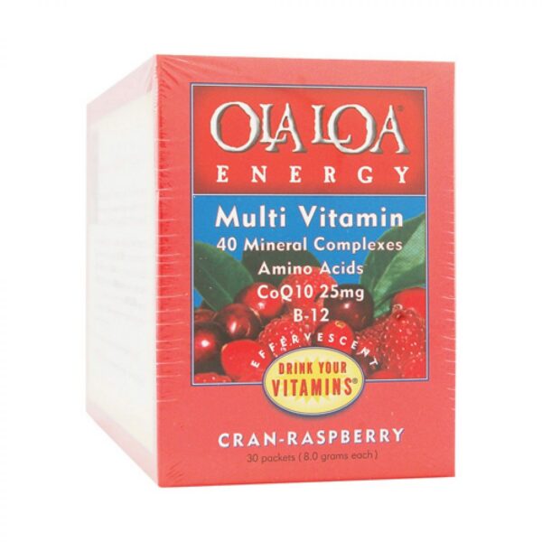 Ola Loa Cran-Raspberry multivitamin bottle front
