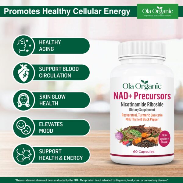 Version 1.0.0 Cápsulas de NAD+ Ola Organic en blíster