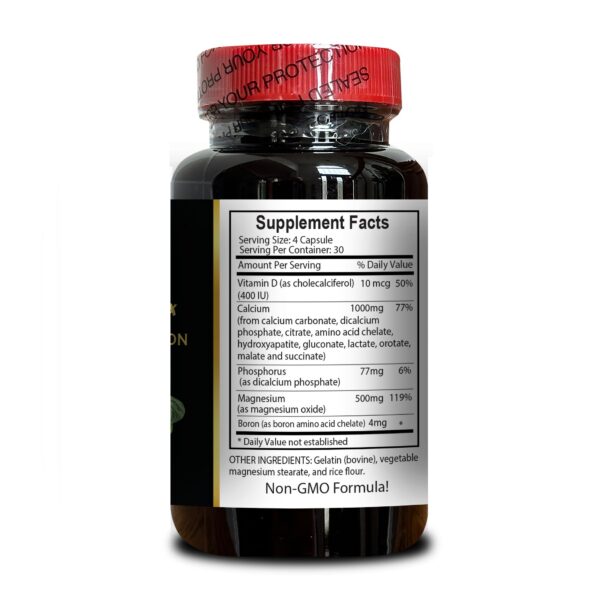 Cápsulas de suplemento calcio magnesio manganeso