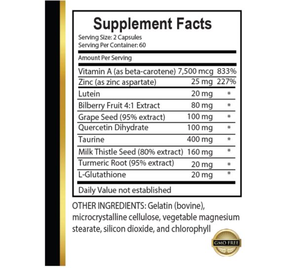 Etiqueta y cápsulas Vision Support OLANTA