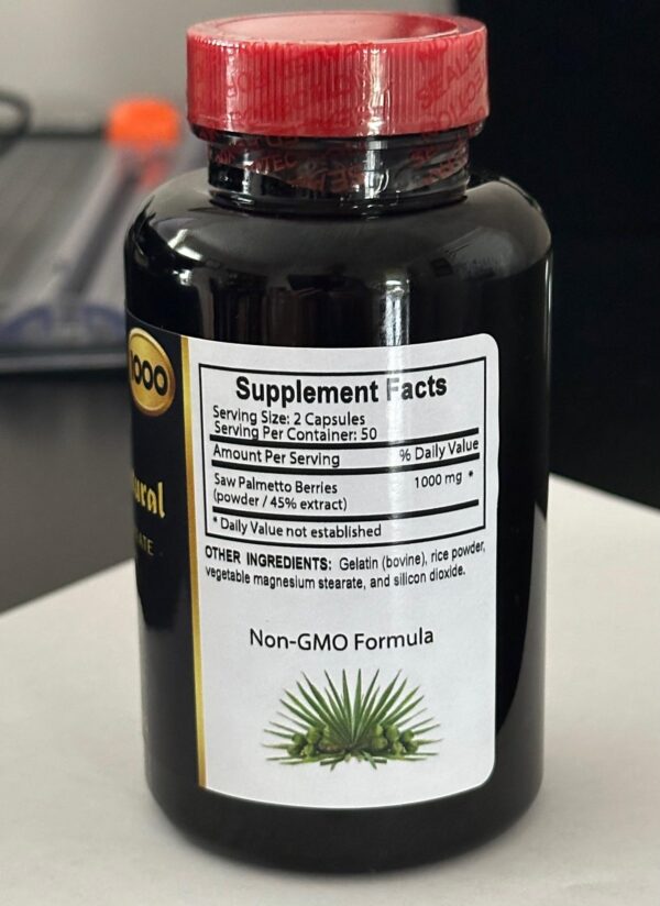 Etiqueta de ingredientes OLANTA Saw Palmetto Extract