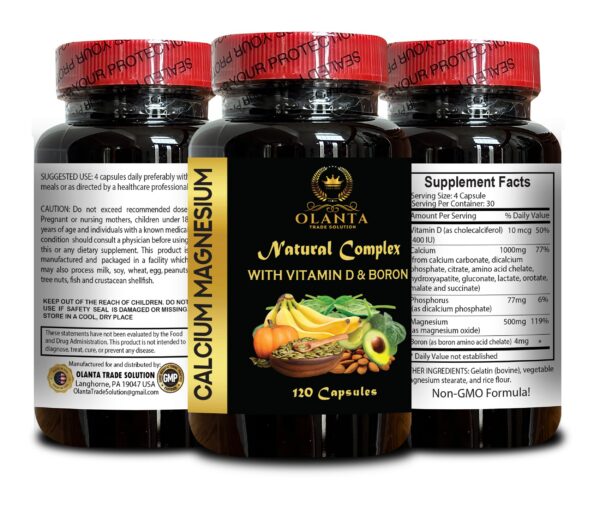 Frasco de 120 cápsulas con etiqueta