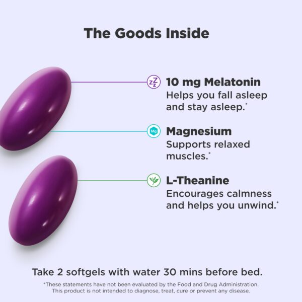 Frasco OLLY cápsulas para dormir 60 unidades color morado