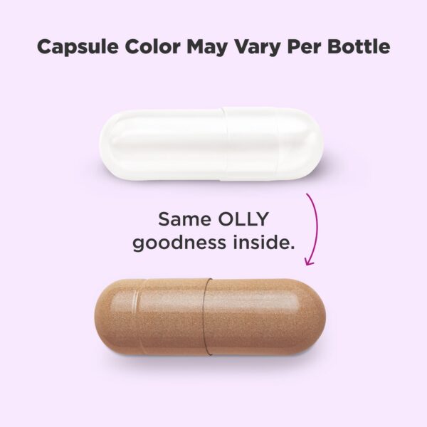 Etiqueta de ingredientes en OLly cápsulas