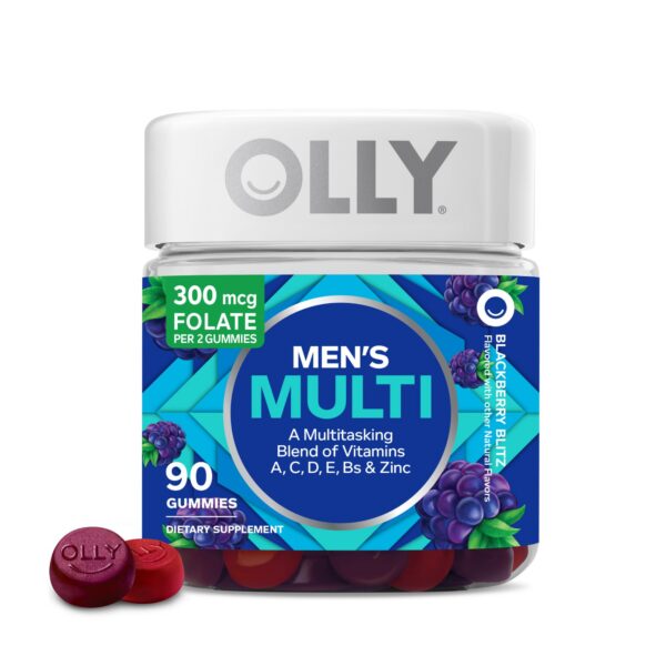 OLLY gomitas multivitamínicas sabor mora para hombres 90 unidades