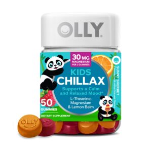 Botella de OLLY Kids Chillax con sabor Sherbet