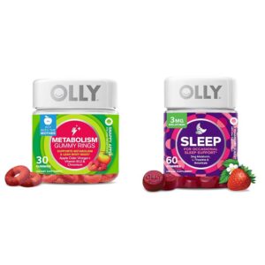 Paquete OLLY Metabolismo y Sueño con gominolas sabor manzana y fresa