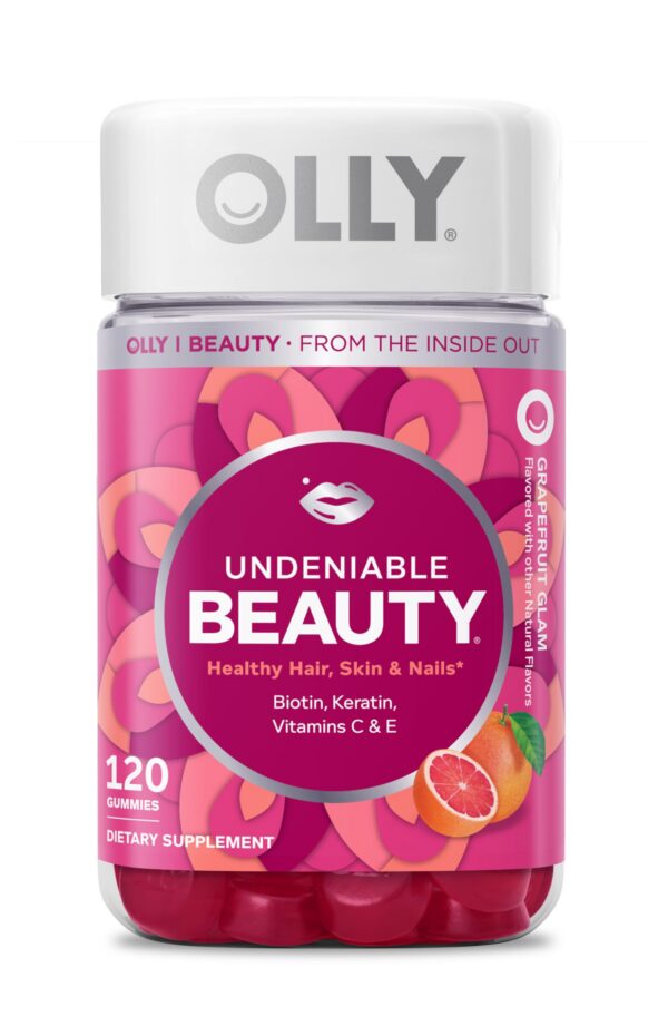 Frasco de OLLY Undeniable Beauty gomitas toronja