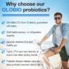 Etiqueta frontal de suplemento OLOBIO probiótico 12 cepas