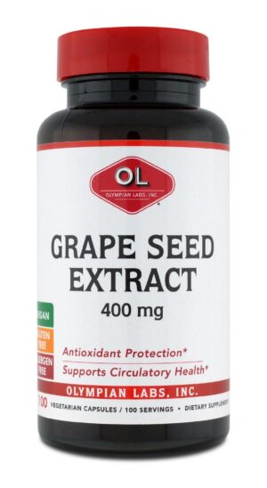 Version 1.0.0 Olympian Labs extracto de semilla de uva 400 mg botellas