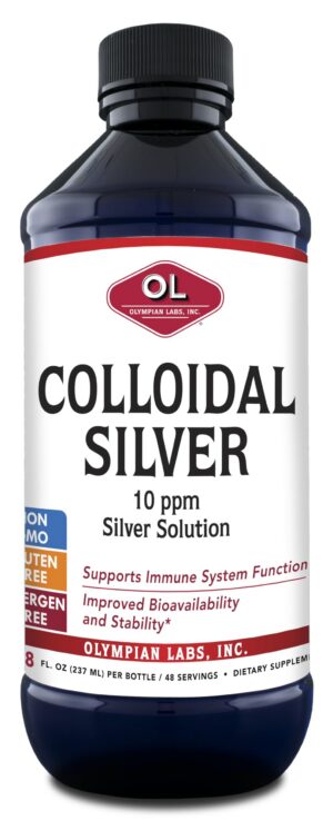 Version 1.0.0 Botella de plata coloidal 8 floz de Olympian Labs