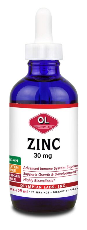 Frasco frontal de Zinc líquido Olympian Labs
