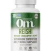 OM Mushroom cápsulas orgánicas Reishi apoyo inmunológico y estrés