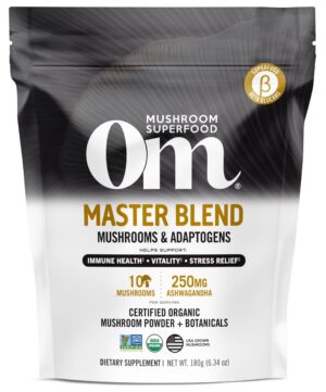 Om Mushroom Master Blend polvo orgánico de hongos y adaptógenos