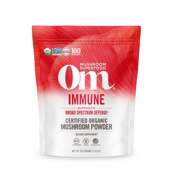 OM Mushroom Superfood polvo de mezcla inmune 7 especies paquete