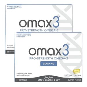 Omax3 Pro-Strength omega-3 etiqueta frontal
