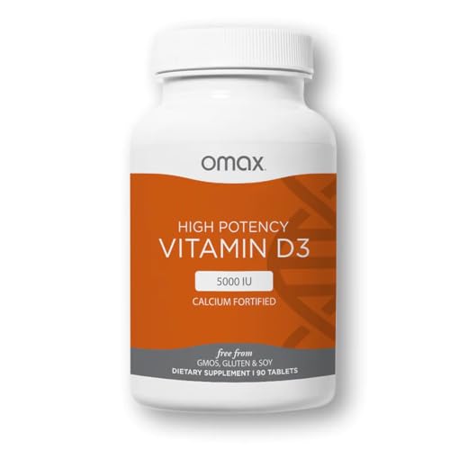 Omax3 vitamina d3 5000 ui con calcio 90 tabletas