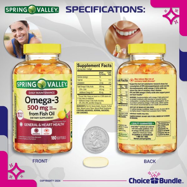 Cápsulas blandas omega-3 limón en primer plano