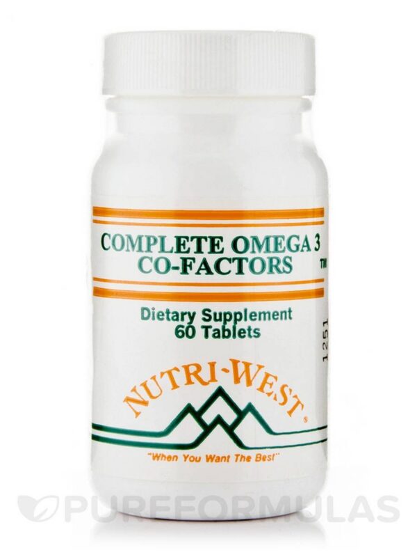 Etiqueta lateral de Omega-3 Cofactores Nutri-West