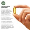 Cápsulas Omega-3 dentro del frasco