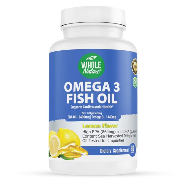 Etiqueta frontal de Omega 3 Fish Oil