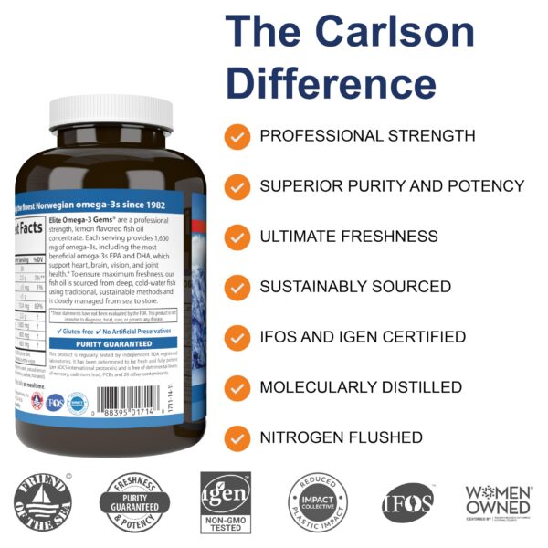 Version 1.0.0 Etiqueta de Carlson Omega-3 Gems