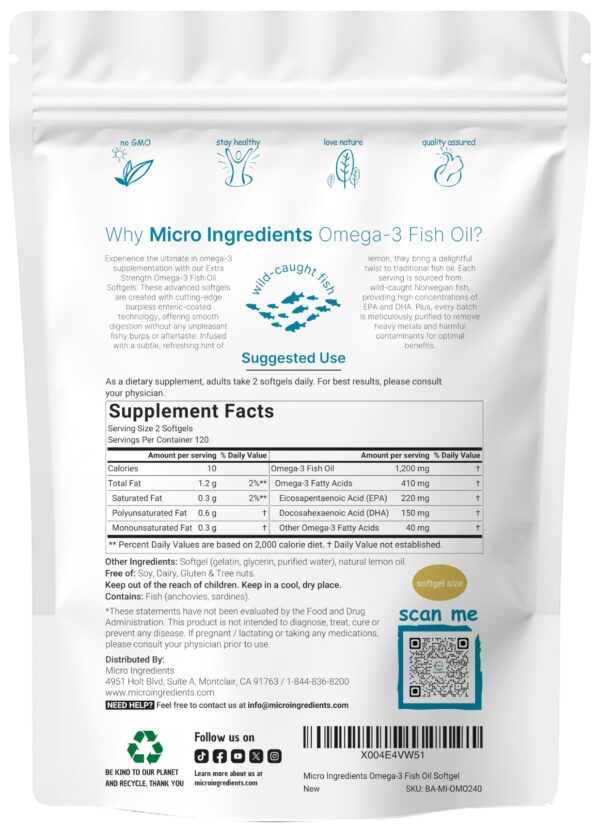 Omega-3 Micro Ingredients etiqueta posterior