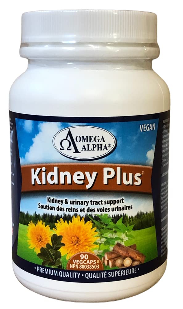 Frente de la caja Omega Alpha Kidney Plus