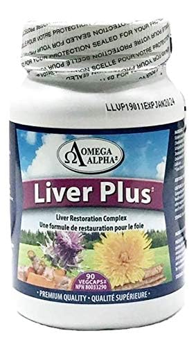 Caja Omega Alpha Liver Plus 90 cápsulas vegetales apoyo hígado