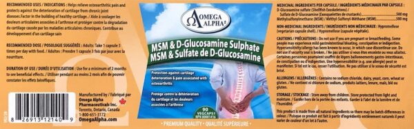 Cápsulas vegetales Omega Alpha MSM