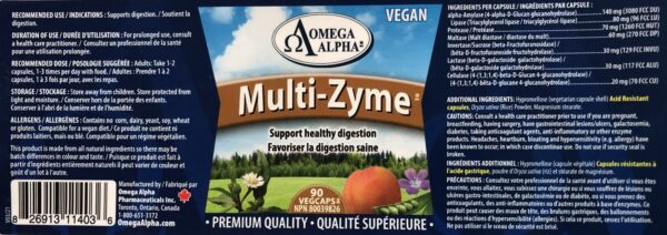 Detalle de etiqueta con información de ingredientes