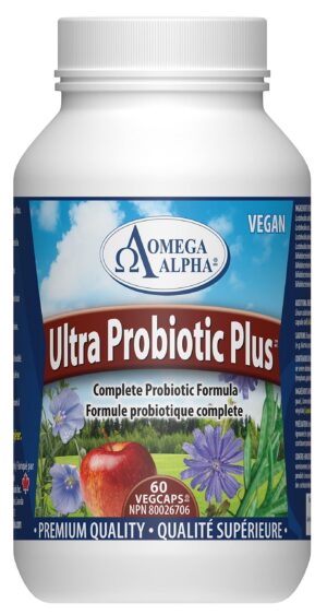 Omega Alpha Ultra Probiotic Plus suplemento digestivo 60 cápsulas