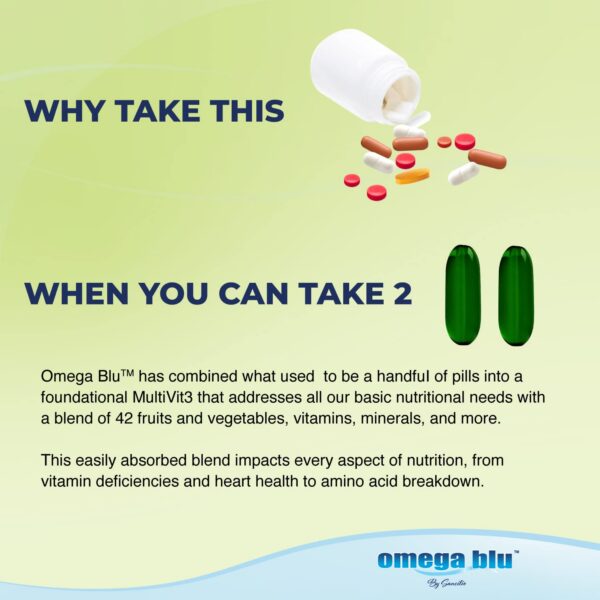 Etiqueta del producto Omega Blu Multi Vits 3