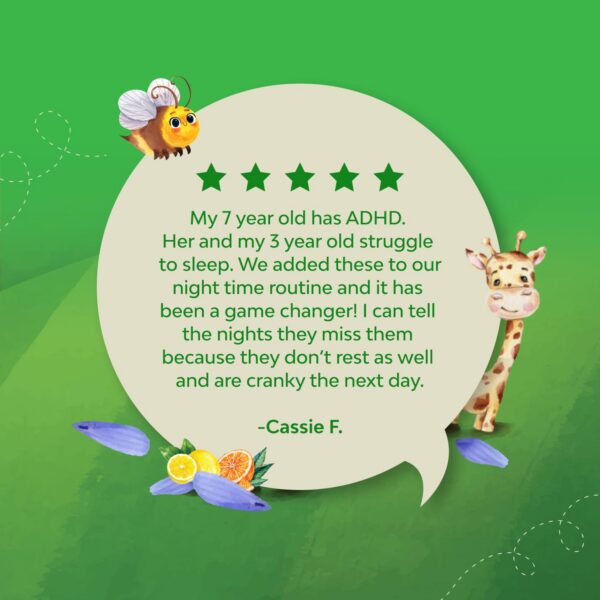 Etiqueta lateral de las gomitas Omega DHA