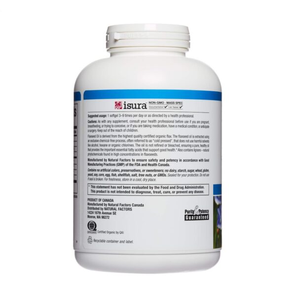 Omega Factors Natural Factors suplemento omega 360 cápsulas