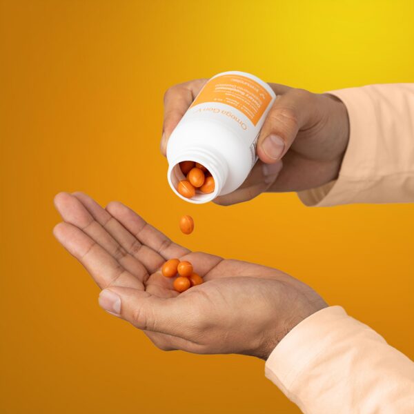 CoQ10 y curcuma en frasco