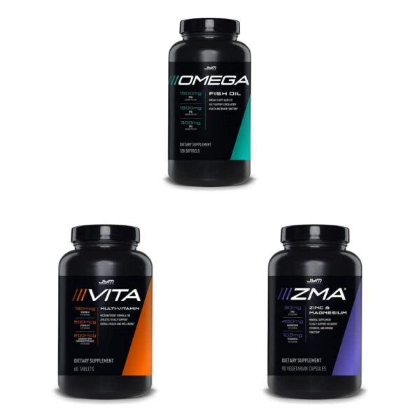 Version 1.0.0 Omega JYM fish oil etiqueta azul