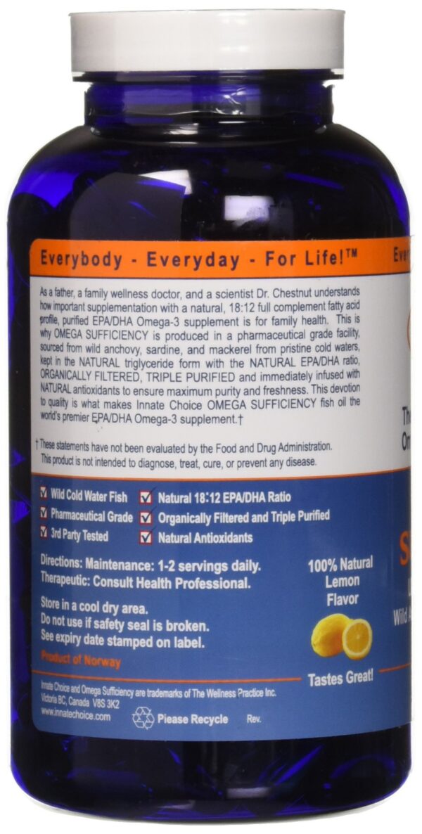 Etiqueta de Omega Sufficiency Limón