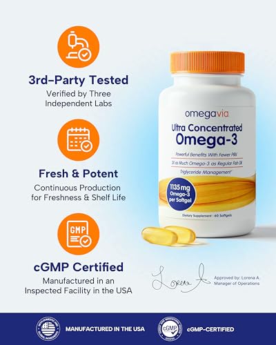 Cápsulas blandas de OmegaVia Omega-3