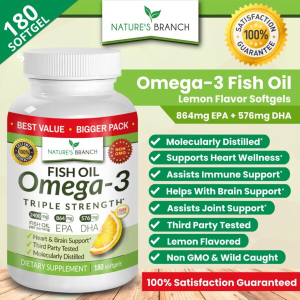 Cápsulas Omega-3 sabor limón