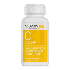 Frente del envase OmegaXL VitaminXL Vitamina C 500 mg