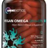 Frasco de OmniBiotics Omega-3 vegano con DHA EPA