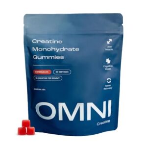 Version 1.0.0 Frente del envase OMNI Creatine gomitas sabor sandía
