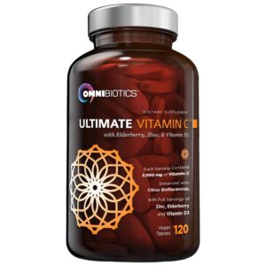 OmniBiotics Vitamina C 2000 mg frente al envase