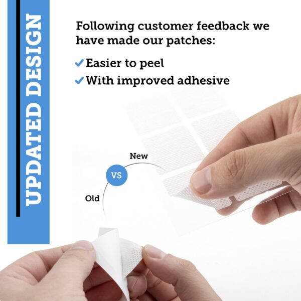 Parche OmniCo B12 – detalle de adhesivo