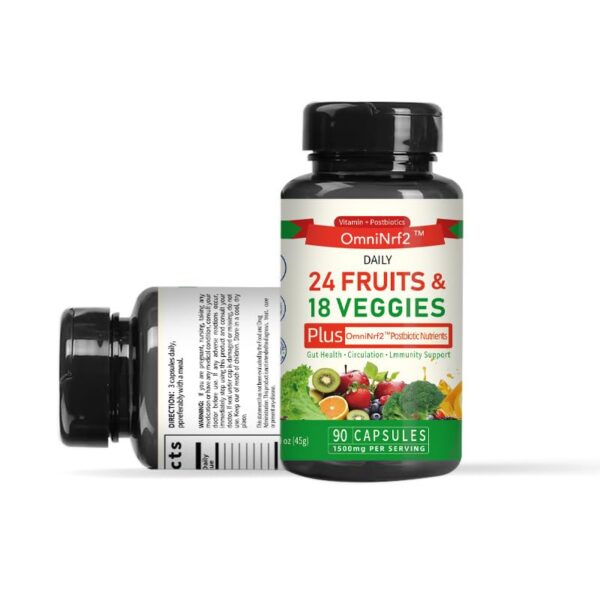 OmniNrf2 cápsulas postbióticas para salud intestinal y antioxidante