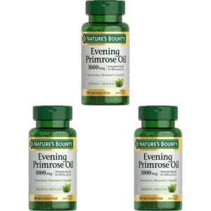 Frente del frasco de aceite de onagra Nature's Bounty