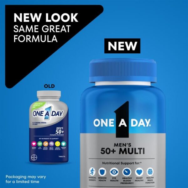 Version 1.0.0 Etiqueta de One A Day Men’s 50+ multivitamínico