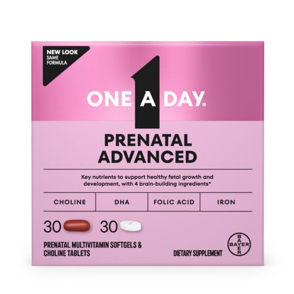 Frente del empaque One A Day Prenatal Advanced