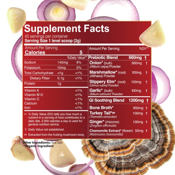 Version 1.0.0 One Farm salud digestiva mezcla botánicos y hongos naturales